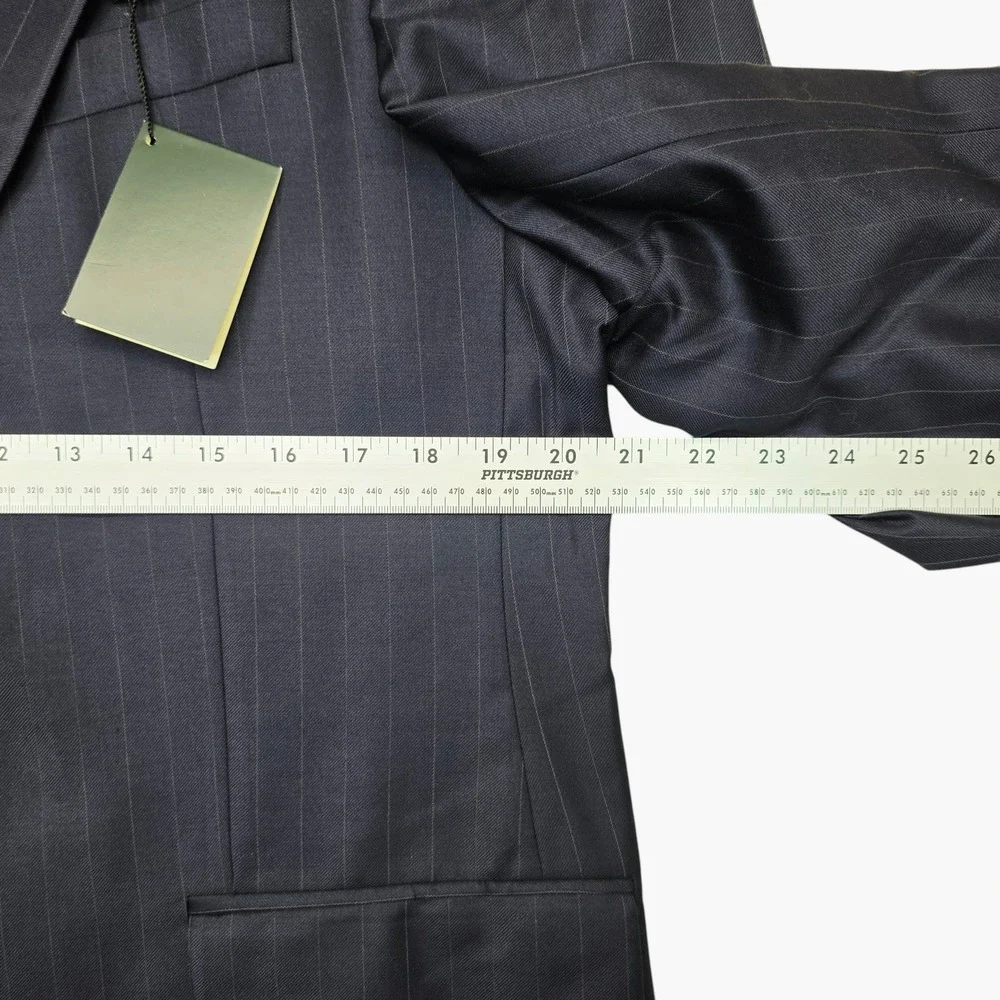 Lauren Ralph Lauren Mens Navy Blue Pinstripe 2 Button Blazer Sport Coat Canada